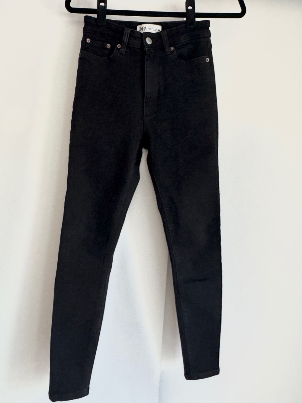 Zara hi-rise skinny black jeans